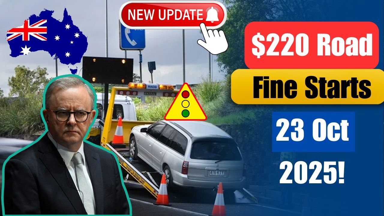 Australia Road Law Change 23 Oct 2025 – What Every Driver Must Know About $220 Fine